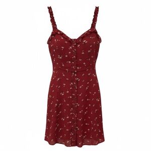 Abercrombie & Fitch red floral button from dress, XST
